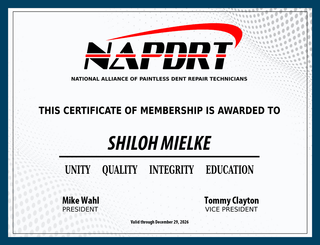 Hail damage repair and auto detailing services in Denver, specializing in dent removal and paintless.